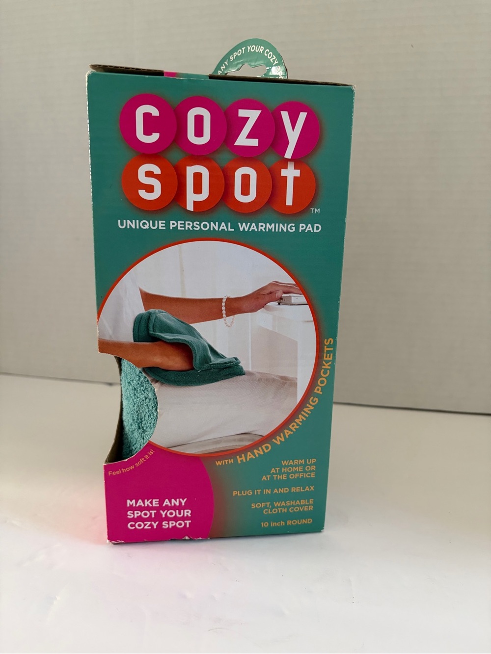 Sunbeam Cozy Spot Personal Warming Pad - Teal and Pink Accents